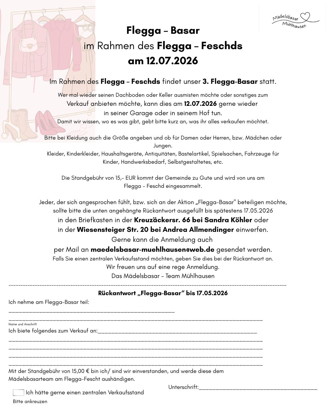 Flegga-Basar 2026 – Plakat